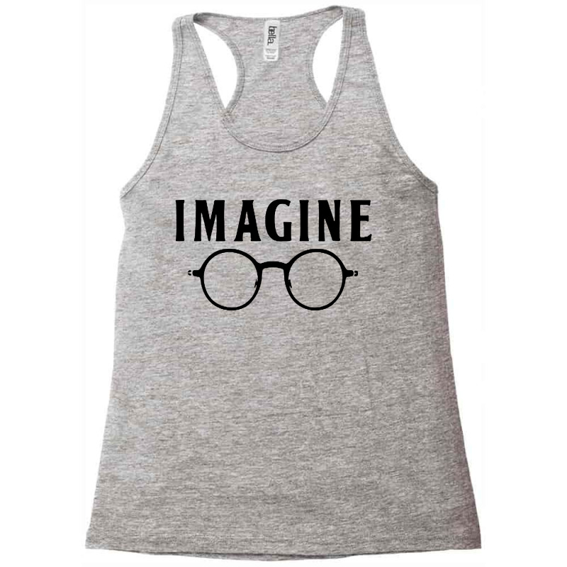 Imagine T Shirt Choose Peace Peaceful Lennon Glasses No War Racerback Tank | Artistshot