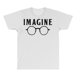 imagine t shirt choose peace peaceful lennon glasses no war All Over Men's T-shirt | Artistshot