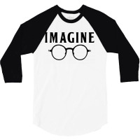 Imagine T Shirt Choose Peace Peaceful Lennon Glasses No War 3/4 Sleeve Shirt | Artistshot