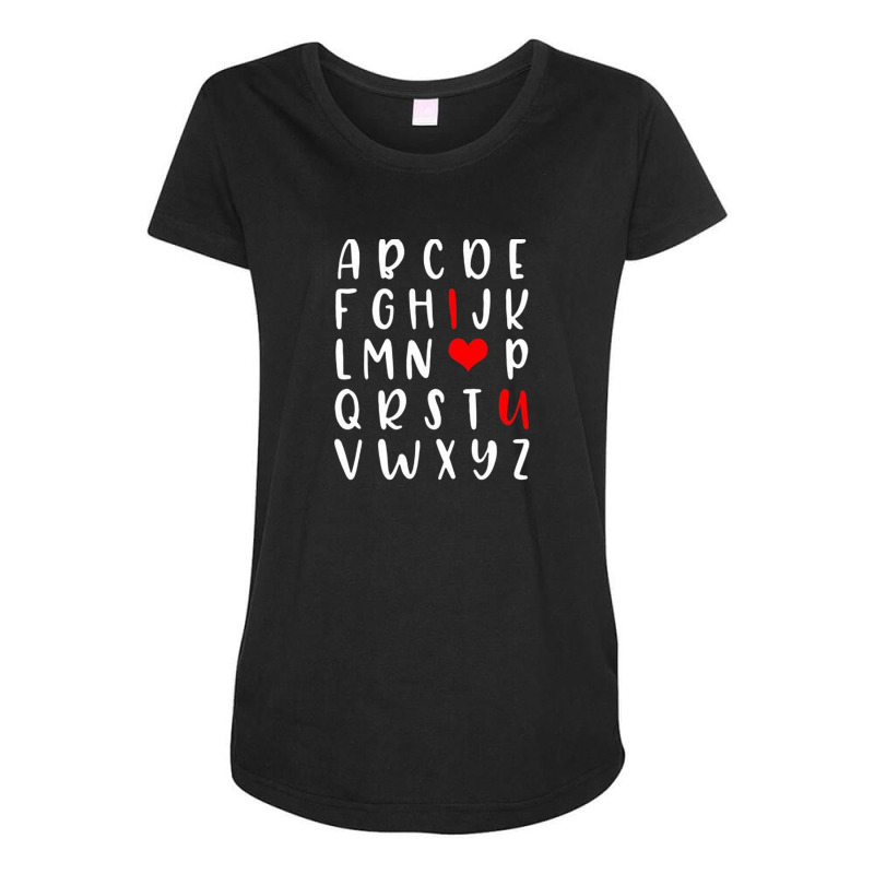 Alphabet   Abc I Love You   Romance Valentine Slog Maternity Scoop Neck T-shirt | Artistshot