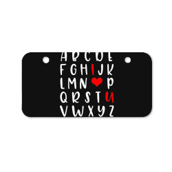 alphabet   abc i love you   romance valentine slog Bicycle License Plate | Artistshot