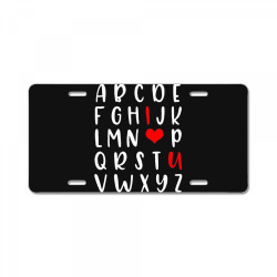 alphabet   abc i love you   romance valentine slog License Plate | Artistshot