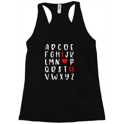 alphabet   abc i love you   romance valentine slog Racerback Tank | Artistshot