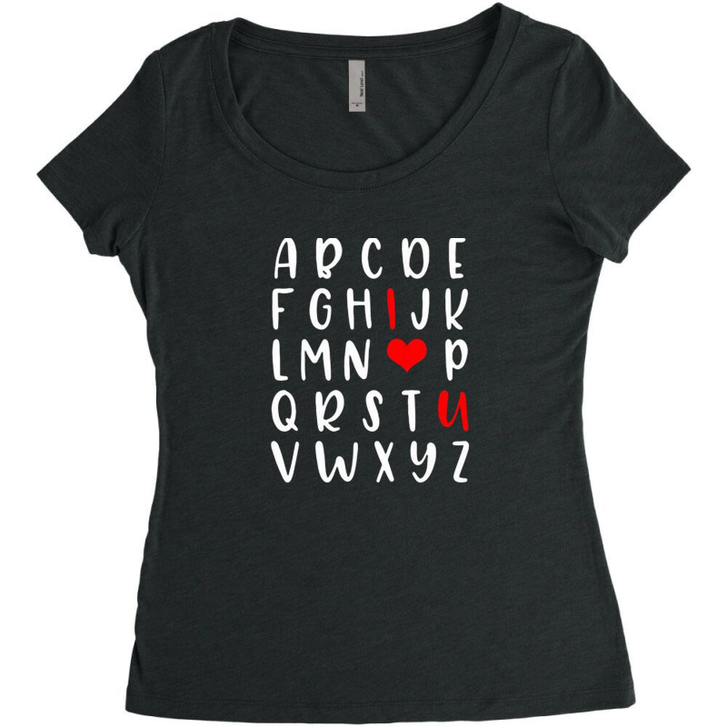 Alphabet   Abc I Love You   Romance Valentine Slog Women's Triblend Scoop T-shirt | Artistshot