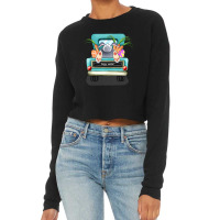 Happy Easter Truck Cropped Sweater | Artistshot