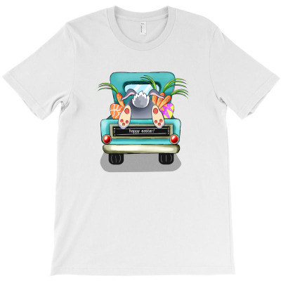 Happy Easter Truck T-shirt Designed By Mehtap