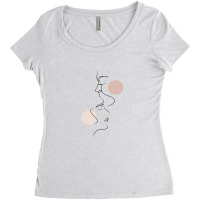 Love Line Art Illustration Women's Triblend Scoop T-shirt | Artistshot