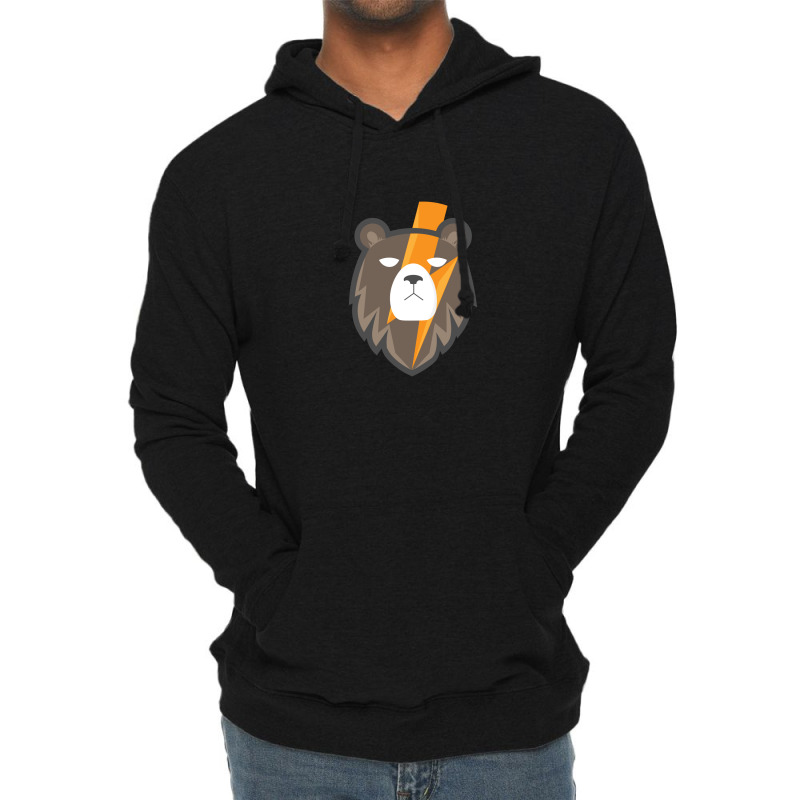 Thunder Bear Illustration Lightweight Hoodie by RAPart | Artistshot