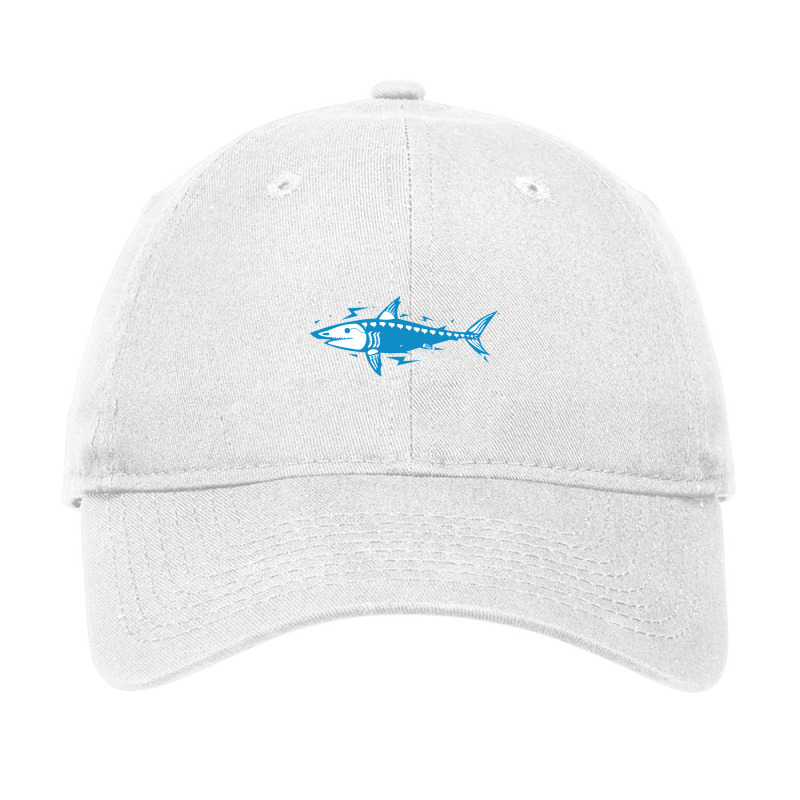 Thunderbolt Blue Shark Illustration Adjustable Cap by RAPart | Artistshot