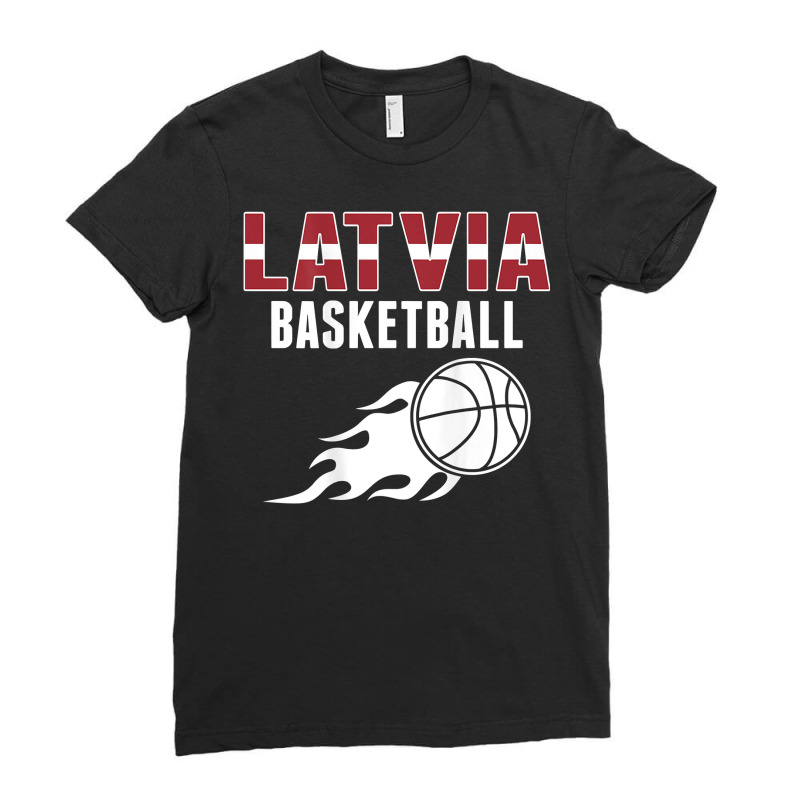 Latvia Basketball Fans Jersey   Latvian Flag Summer Sports T Shirt Ladies Fitted T-Shirt by tamarogbbrazee4 | Artistshot