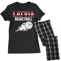 Latvia Basketball Fans Jersey   Latvian Flag Summer Sports T Shirt Women's Pajamas Set | Artistshot