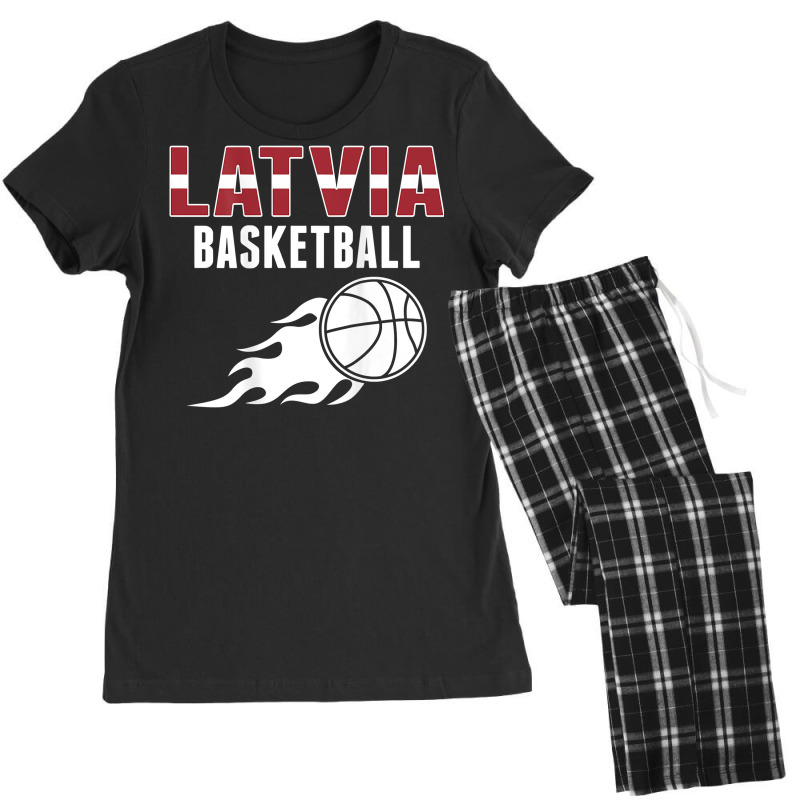 Latvia Basketball Fans Jersey   Latvian Flag Summer Sports T Shirt Women's Pajamas Set by tamarogbbrazee4 | Artistshot