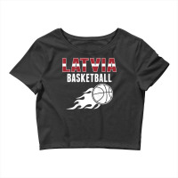 Latvia Basketball Fans Jersey   Latvian Flag Summer Sports T Shirt Crop Top | Artistshot