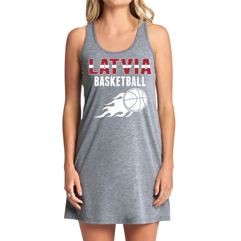 Latvia Basketball Fans Jersey   Latvian Flag Summer Sports T Shirt Tank Dress by tamarogbbrazee4 | Artistshot