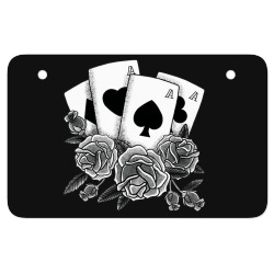 old school playing cards tattoo ATV License Plate | Artistshot