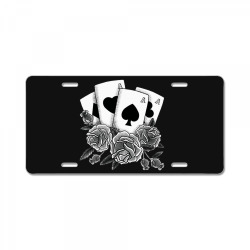 old school playing cards tattoo License Plate | Artistshot