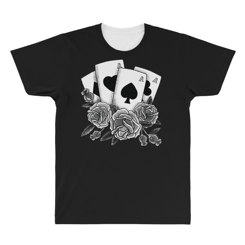 Old School Playing Cards Tattoo All Over Men's T-shirt | Artistshot