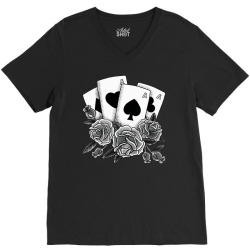 old school playing cards tattoo V-Neck Tee | Artistshot