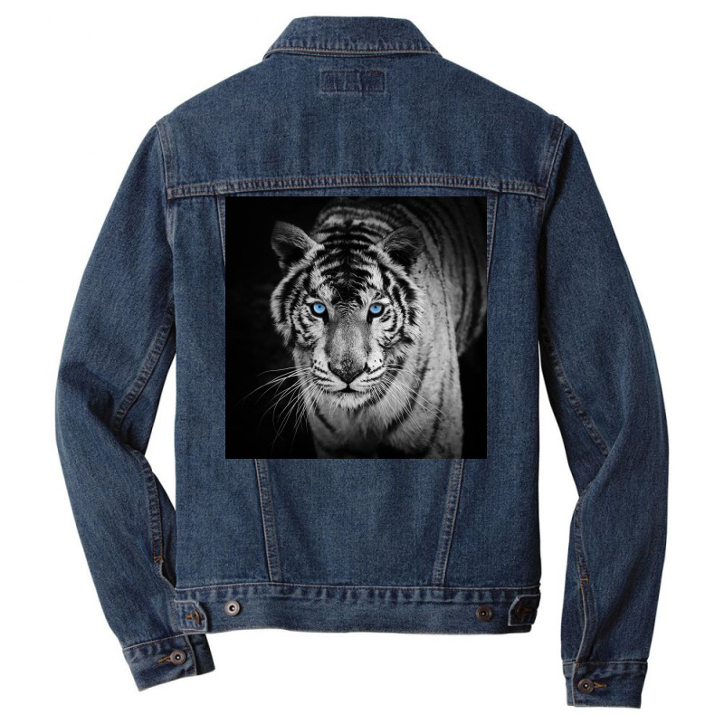 White Tiger Men Denim Jacket by TobyShop | Artistshot