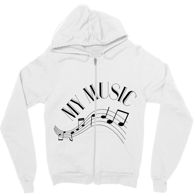 Music Note Zipper Hoodie by s4rt4 | Artistshot