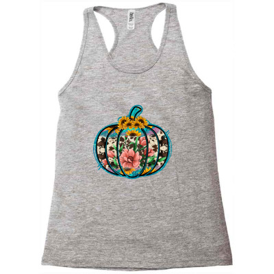 Cowhide And Sunfloralpumpkin Racerback Tank Designed By Apollo