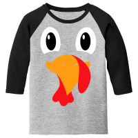 Turkey Face Shirt Kids Adult Funny Halloween Thanksgiving T Shirt Youth 3/4 Sleeve | Artistshot