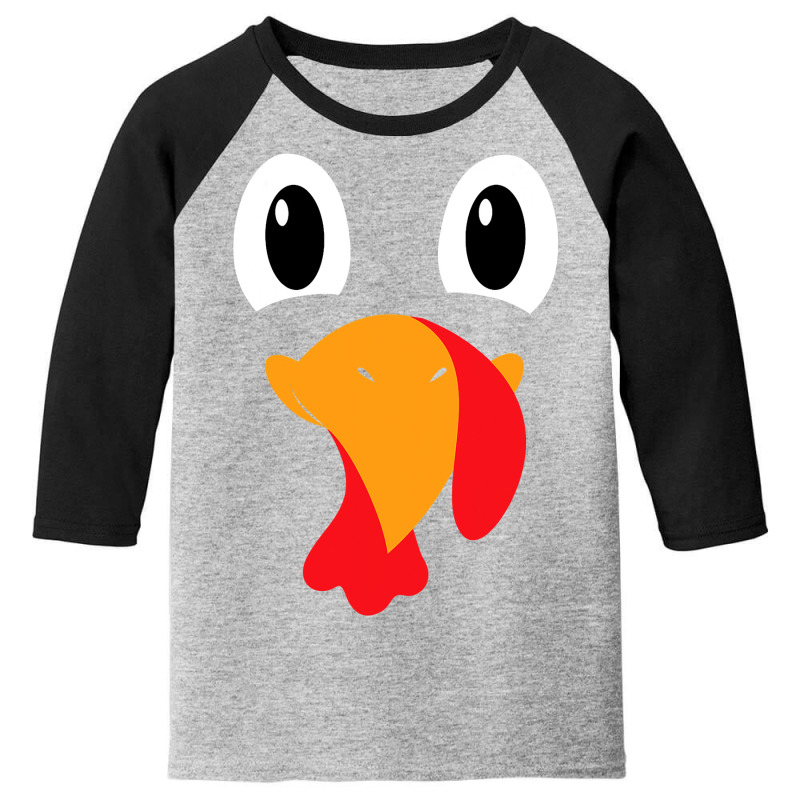 Turkey Face Shirt Kids Adult Funny Halloween Thanksgiving T Shirt Youth 3/4 Sleeve | Artistshot