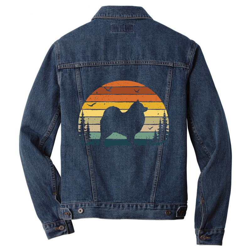 Samoyed Dog Men Denim Jacket by marceliana | Artistshot