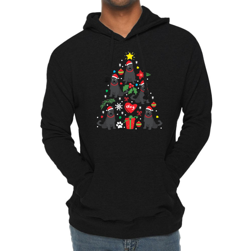 Schipperke Christmas Ornament Tree Lightweight Hoodie by marceliana | Artistshot