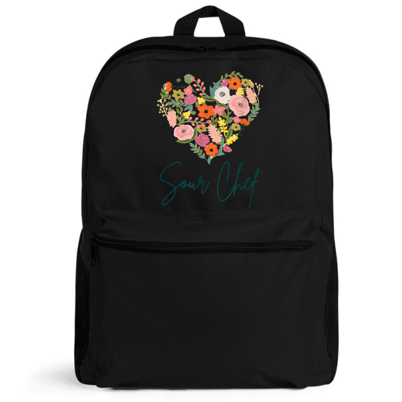 Sour Chef Job Pride Best Sour Chef Mother's Day Floral Heart T Shirt Backpack | Artistshot