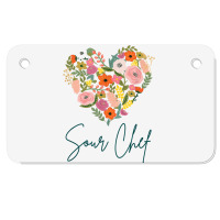 Sour Chef Job Pride Best Sour Chef Mother's Day Floral Heart T Shirt Motorcycle License Plate | Artistshot