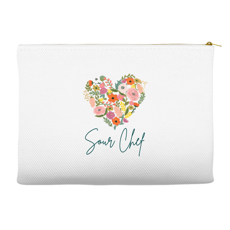 Sour Chef Job Pride Best Sour Chef Mother's Day Floral Heart T Shirt Accessory Pouches | Artistshot