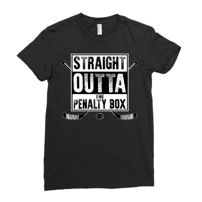 Ice Hockey Player Gift Straight Outta The Penalty Box Shirt T Shirt Ladies Fitted T-shirt Designed By Nhan0105
