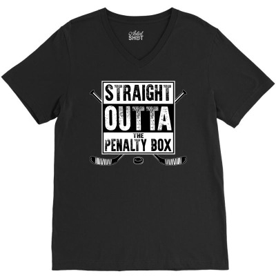 Ice Hockey Player Gift Straight Outta The Penalty Box Shirt T Shirt V-neck Tee Designed By Nhan0105