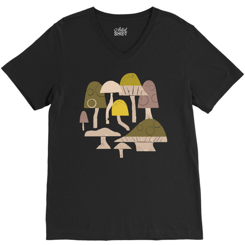 Toadstools V-Neck Tee by marceliana | Artistshot