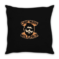 One Man Wolf Pack Throw Pillow | Artistshot