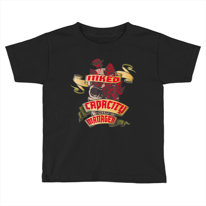 Capacity Manager Inked Skull & Red Roses Tattoo T Shirt Toddler T-shirt by hollymu | Artistshot