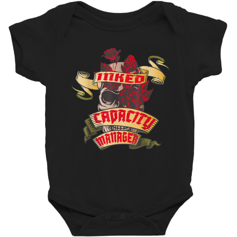 Capacity Manager Inked Skull & Red Roses Tattoo T Shirt Baby Bodysuit by hollymu | Artistshot