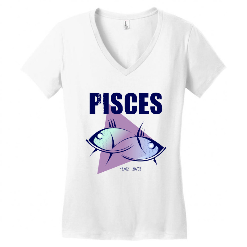 Pisces Astrology Sign Women's V-Neck T-Shirt by Cypryanus | Artistshot