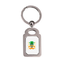 Hoppy St. Paddy's Day  Beard Cute St Patrick Day Silver Rectangle Keychain | Artistshot