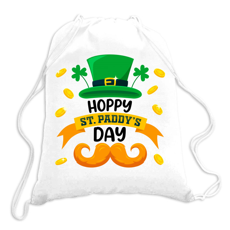 Hoppy St. Paddy's Day  Beard Cute St Patrick Day Drawstring Bags | Artistshot