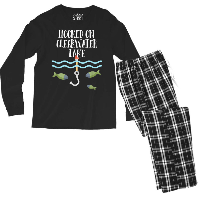 Hooked On Clearwater Lake   Missouri T Shirt Men's Long Sleeve Pajama Set by hollymu | Artistshot