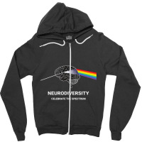 Neurodiversity Autism Spectrum Asd Adhd Rainbow Brain T Shirt Zipper Hoodie | Artistshot