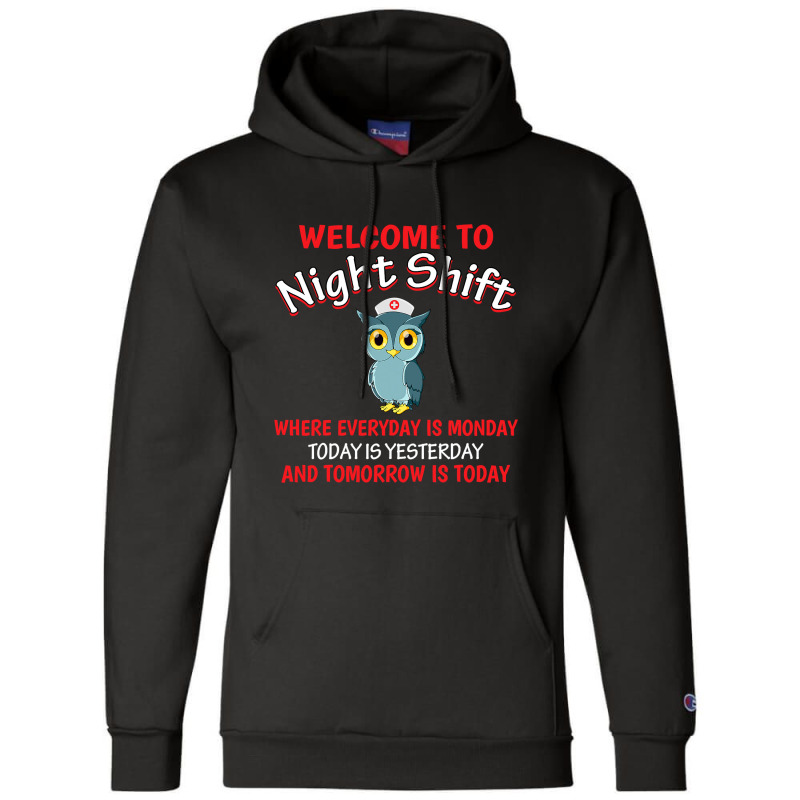 Night Shift Nurse Owls Funny Nursing Rn Lpn Cna Women T Shirt Champion Hoodie | Artistshot