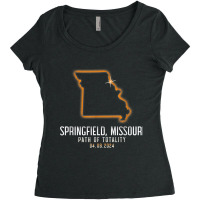 Springfield Missouri Totality 4.8.24 Total Solar Eclipse T Shirt Women's Triblend Scoop T-shirt | Artistshot