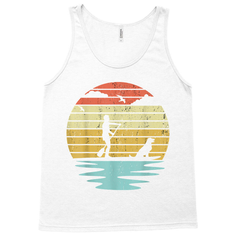 Stand Up Paddle Board Sup Dog Boarding Retro Water Sports T Shirt Tank Top | Artistshot