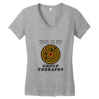 This Is My Group Therapy Shooting Target Women's V-neck T-shirt | Artistshot