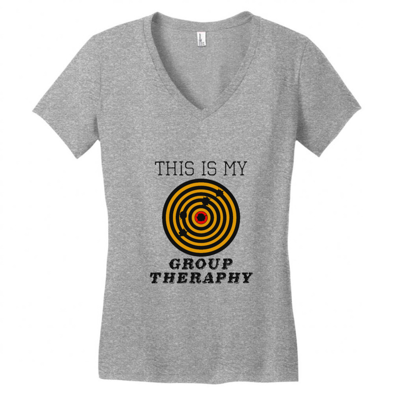 This Is My Group Therapy Shooting Target Women's V-Neck T-Shirt by BealArt | Artistshot