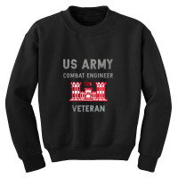 Us Army Combat Engineer Combat Engineer Veteran Gift Pullover Hoodie Youth Sweatshirt | Artistshot