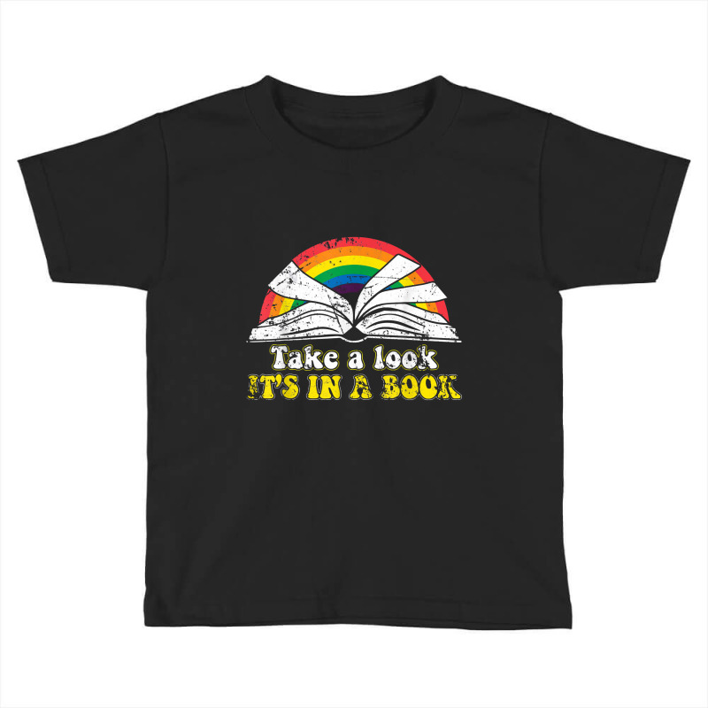 Love Reading Love Rainbows Gift Retro Rainbow Toddler T-shirt by jabaludden | Artistshot